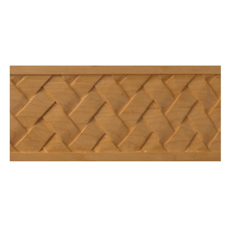 3 1/2 X 1/2 X 96 Basket Weave Moulding In Mahogany